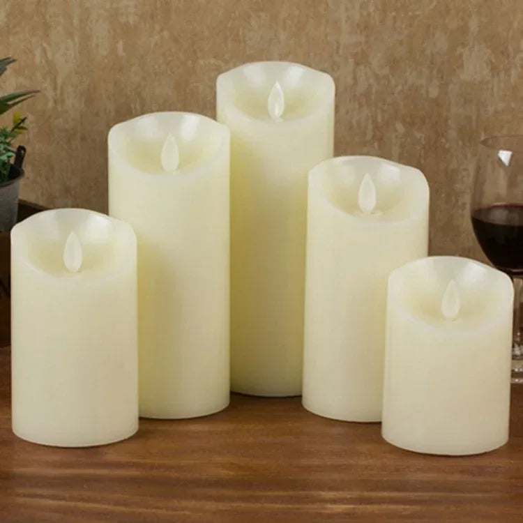 3 PCS LED Electronic Candle Light Birthday Wedding Home Decoration Props Candle Holder, Rechargeable, Size: - Shello's Creative Boutique