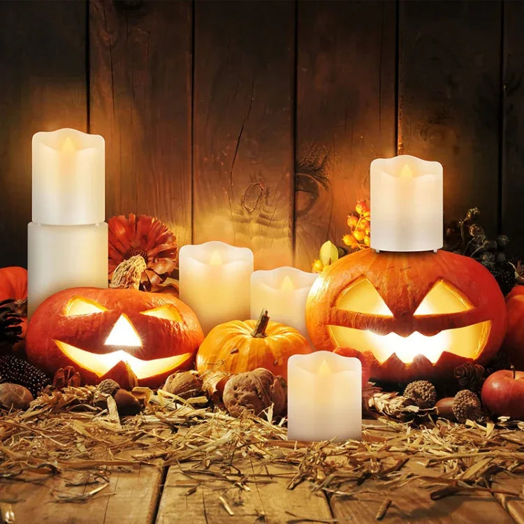 3 PCS LED Electronic Candle Light Birthday Wedding Home Decoration Props Candle Holder, Rechargeable, Size: - Shello's Creative Boutique