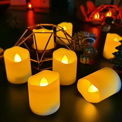 3 PCS LED Electronic Candle Light Birthday Wedding Home Decoration Props Candle Holder, Rechargeable, Size: - Shello's Creative Boutique