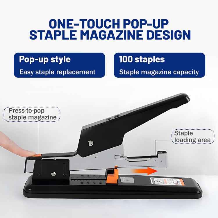 Deli 0399 Large Stapler Thickened Lengthened Labor Saving Office Stationery Stapler