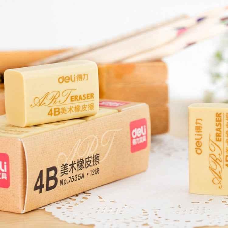 Deli 7535A 4B Eraser Set - 12-Piece Boxed Art Drawing Erasers - Shello's Creative Boutique