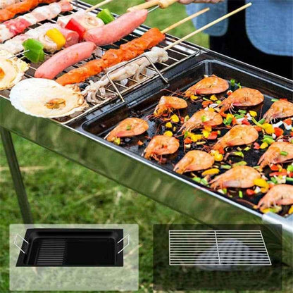 HZ-003 BBQ Grill Outdoor Portable Stainless Steel Stove Household Charcoal Barbecue Rack - Shello's Creative Boutique