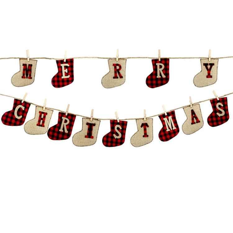 Christmas Banner MERRY CHRISTMAS Christmas Decoration Flag Christmas Pendant - Shello's Creative Boutique