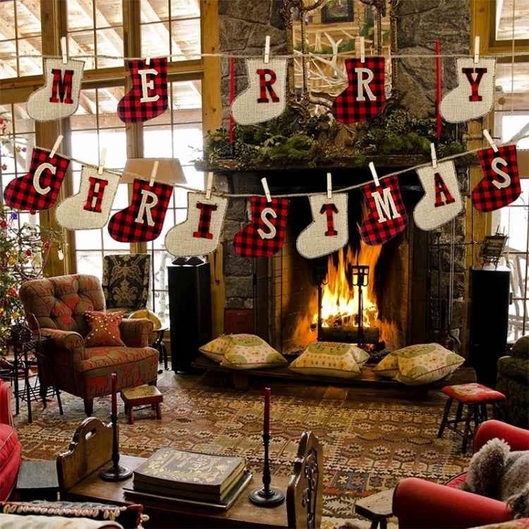 Christmas Banner MERRY CHRISTMAS Christmas Decoration Flag Christmas Pendant - Shello's Creative Boutique