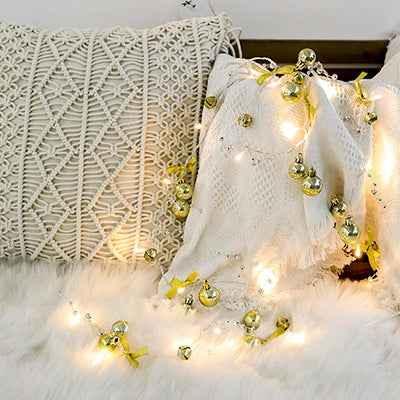 2m 20LEDs Christmas String Lights Christmas Bells Ball Decoration Lamp - Shello's Creative Boutique