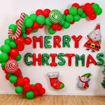Christmas Balloon Set Merry Christmas Party Background Decoration - Shello's Creative Boutique