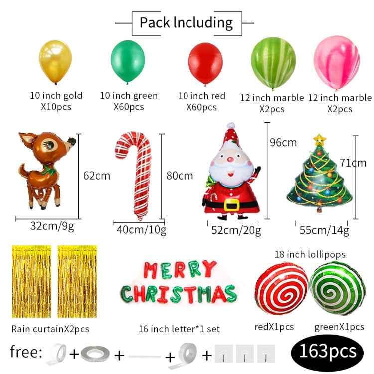Christmas Balloon Set Merry Christmas Party Background Decoration - Shello's Creative Boutique