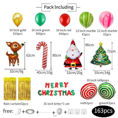 Christmas Balloon Set Merry Christmas Party Background Decoration - Shello's Creative Boutique