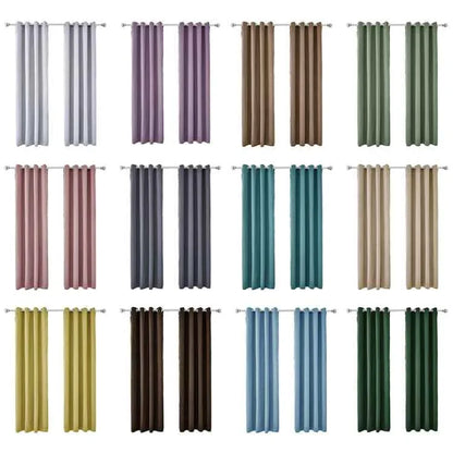 High-precision Curtain Shade Cloth Insulation Solid Curtain - Shello's Creative Boutique