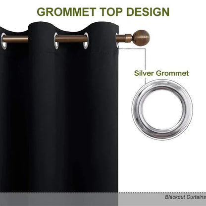 Blackout Curtains - High Precision Thermal Insulation Drapes 80-98% Light Block - Shello's Creative Boutique