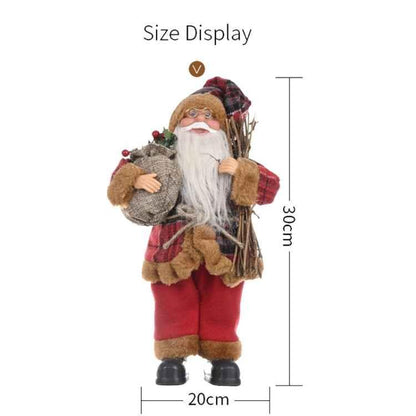 Christmas Decoration Standing Santa Claus Doll Christmas Backpack Old Man Doll Ornaments - Shello's Creative Boutique