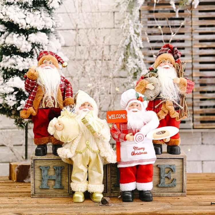 Christmas Decoration Standing Santa Claus Doll Christmas Backpack Old Man Doll Ornaments - Shello's Creative Boutique