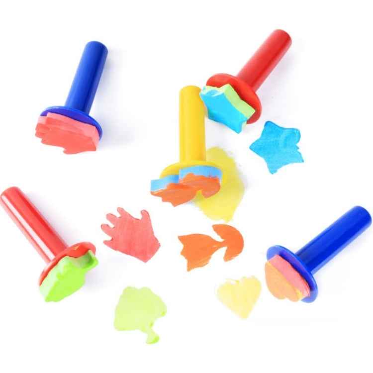 5 in 1 Children Painting Art DIY Brush Sponge Stamp