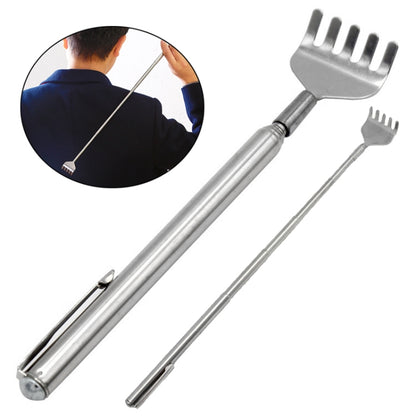 2 PCS Extendable Back Scratcher Stainless Steel Telescopic Anti Itch Claw Massager Extender - Shello's Creative Boutique