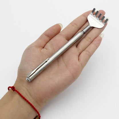 2 PCS Extendable Back Scratcher Stainless Steel Telescopic Anti Itch Claw Massager Extender - Shello's Creative Boutique