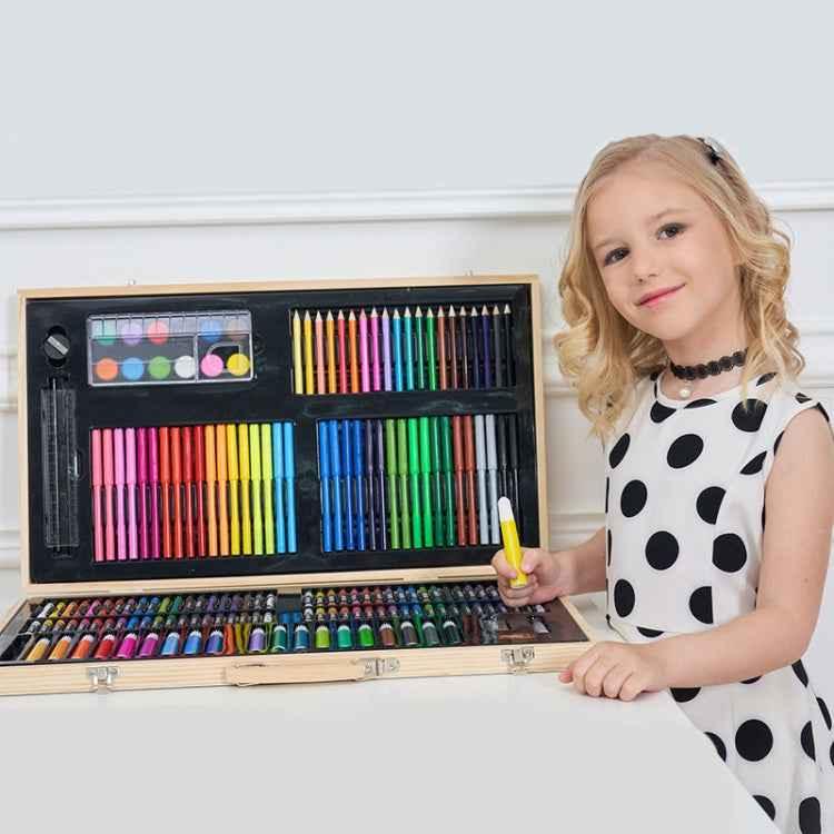 Children's Art Set - 180-Piece Wooden Box Painting & Drawing Kit - Shello's Creative Boutique