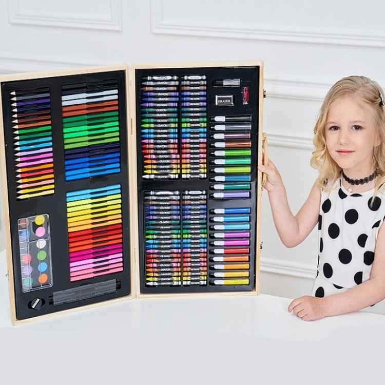 Children's Art Set - 180-Piece Wooden Box Painting & Drawing Kit - Shello's Creative Boutique