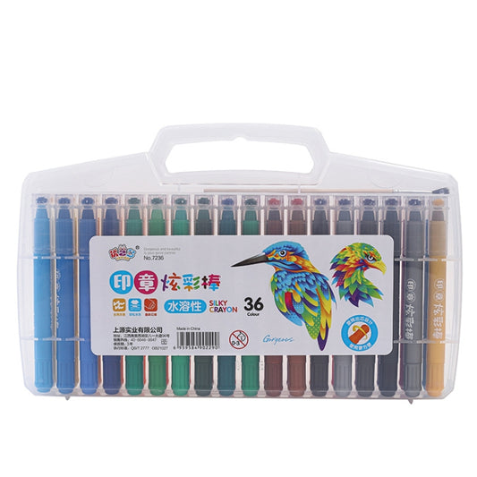 Seal Colorful Stick Water-Soluble Oil Pastel 12 Colors 24 Colors 36 Colors Portable Children Drawing Set Rotating Crayons, 12 Colors, 36 Colors
