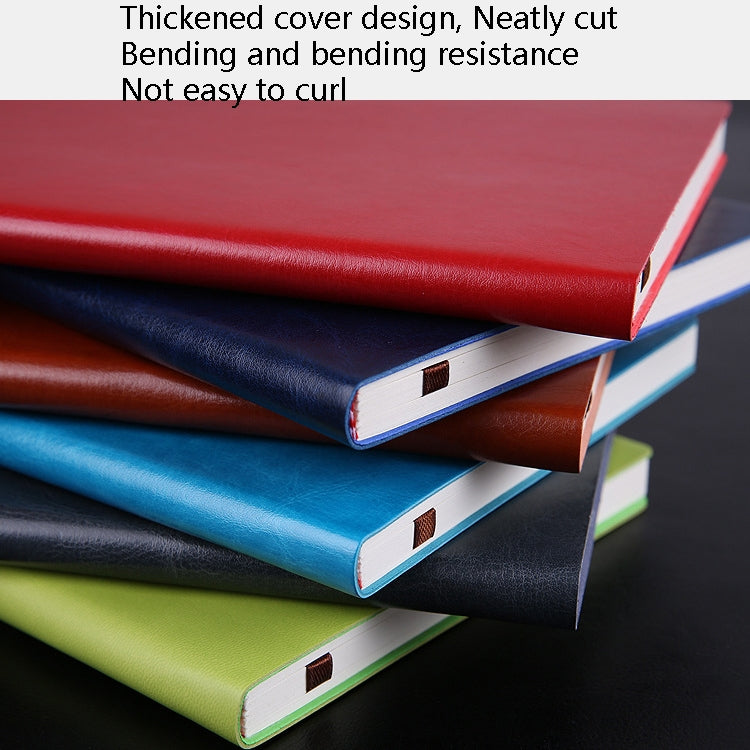 Notebook Student Notepad Diary Book Business Record Book PU Notebook, A5 Plain Weave Blue, A5 Plain Weave Cockscomb Red, A5 Plain Charred Tea Brown, A5 Plain Weave Black, A5 Plain Weave Bitter Tea Red, A5 Plain Weave Nile Blue, A5 Plain Weave Horn Gray... - Shello's Creative Boutique