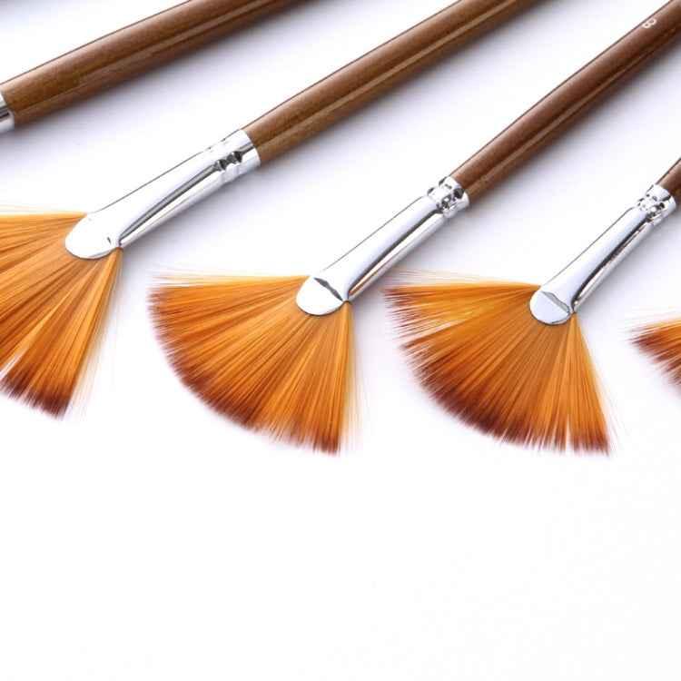 ZHU TING 9-Piece Fan-Shaped Brush Set - Nylon Hair Painting Brushes - Shello's Creative Boutique