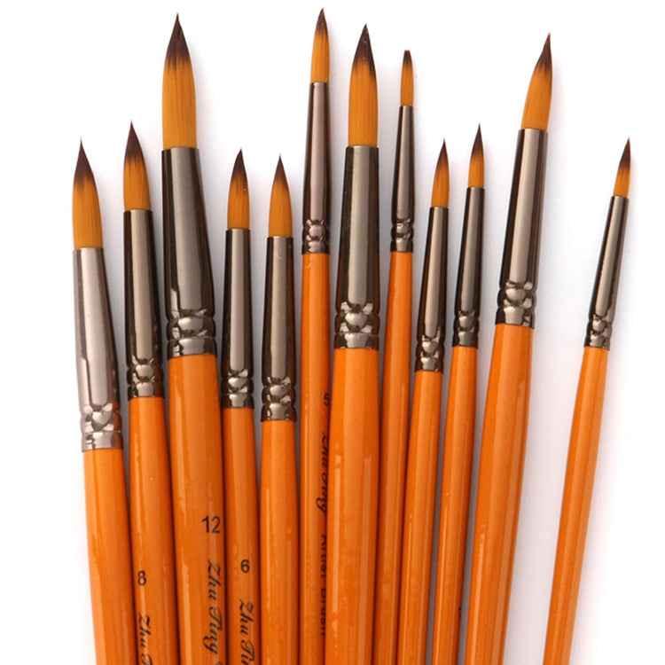 ZHU TING 12-Piece Hook Line Brush Set - Watercolour & Detail Painting - Shello's Creative Boutique