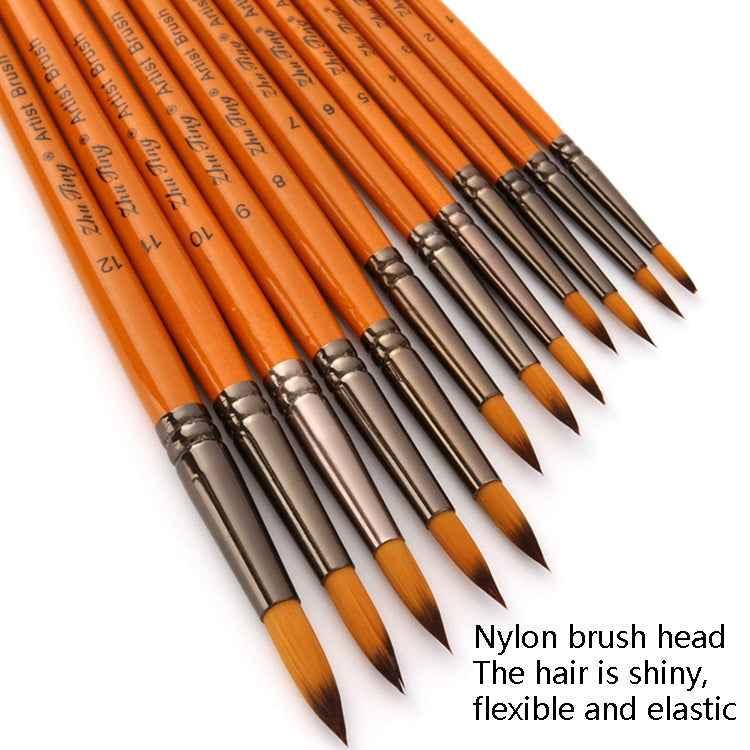 ZHU TING 12-Piece Hook Line Brush Set - Watercolour & Detail Painting - Shello's Creative Boutique