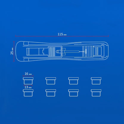 Deli Office Stationery Supplementary Clip Push Clipper, Specification: 8591, 8591, 8591A (Black)