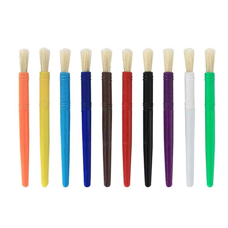 Children Plastic Pen Cup Bristles Graffiti Painting Brush Set