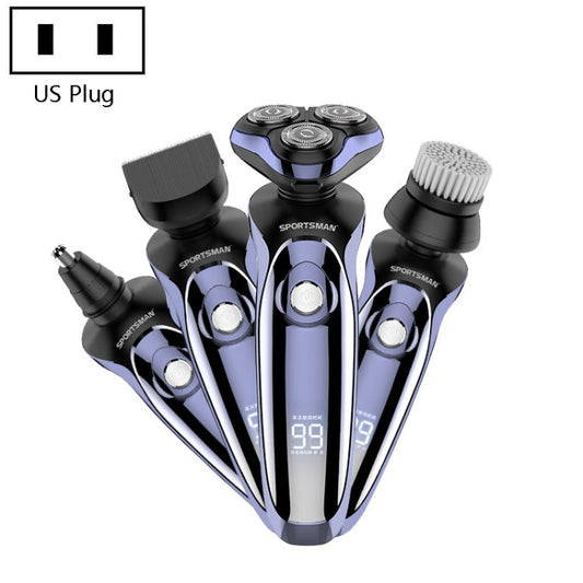 Sportsman SM-530 Electric Men Shaving Knife Multi-Function Base Charging Digital Water Washing Razor, US Plug SUNSKY
