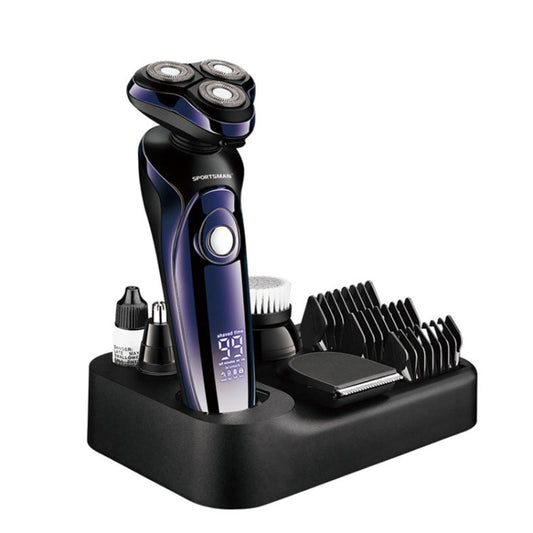 Sportsman SM-530 Electric Men Shaving Knife Multi-Function Base Charging Digital Water Washing Razor, US Plug SUNSKY