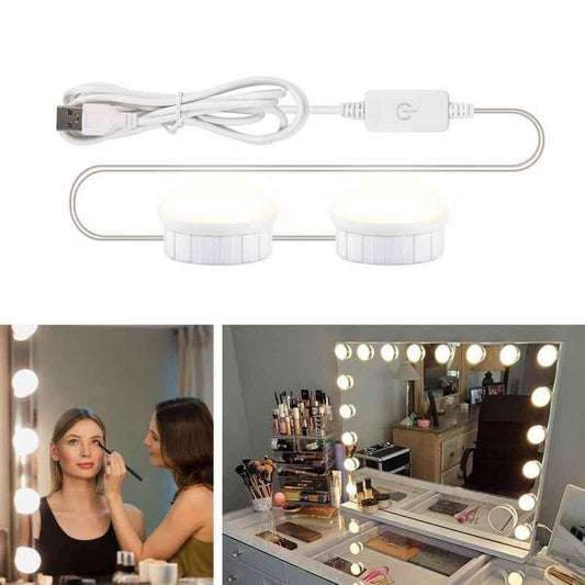 Mirror Front Light Dimmable Makeup Mirror USB Touch Control Light - Shello's Creative Boutique