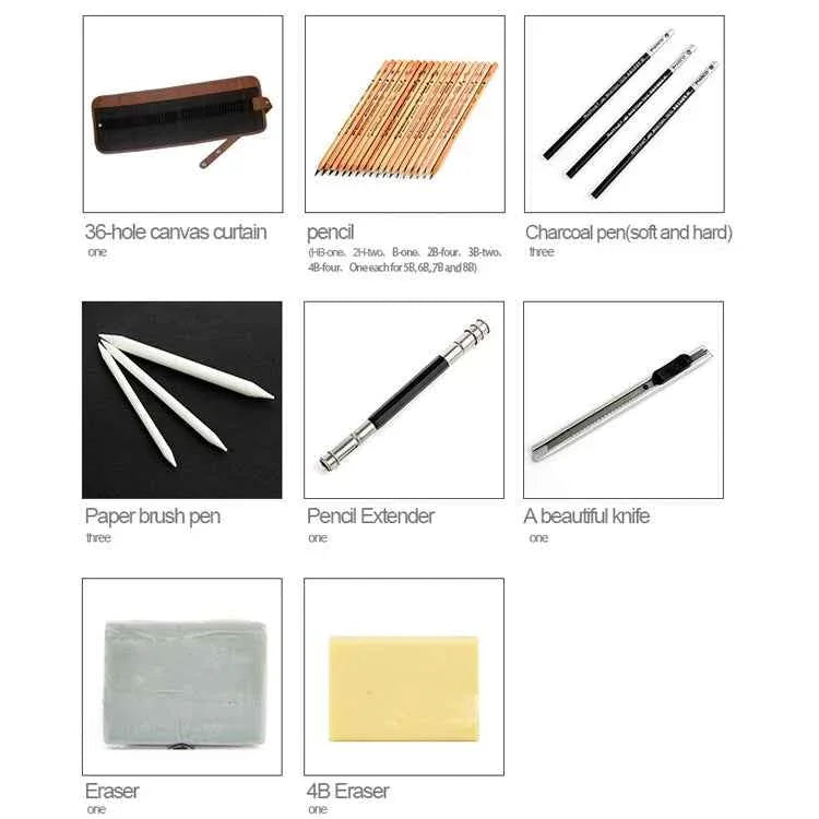 MARCO 29-Piece Beginner Sketch Set - Complete Drawing Tools Kit - Shello's Creative Boutique