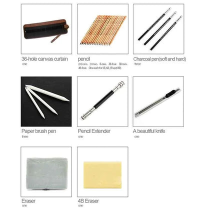 MARCO 29-Piece Beginner Sketch Set - Complete Drawing Tools Kit - Shello's Creative Boutique