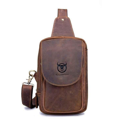 BUFF CAPTAIN 133 Men Leather Retro Shoulder Bag Diagonal Leather Bag - Shello's Creative Boutique