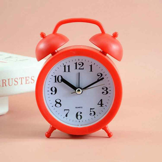 2 PCS Student Bed Small Alarm Clock Desk Alarm Clock