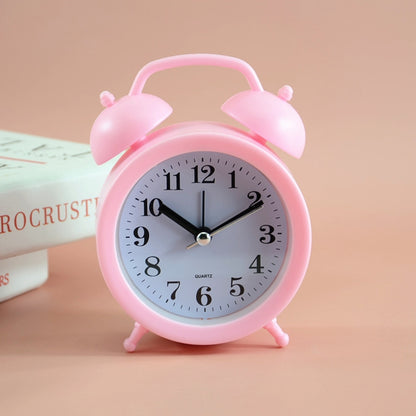 2 PCS Student Bed Small Alarm Clock Desk Alarm Clock, Red, Blue, Beige, Pink - Shello's Creative Boutique
