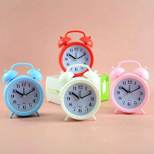 2 PCS Student Bed Small Alarm Clock Desk Alarm Clock