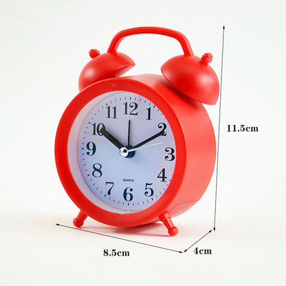 2 PCS Student Bed Small Alarm Clock Desk Alarm Clock, Red, Blue, Beige, Pink - Shello's Creative Boutique