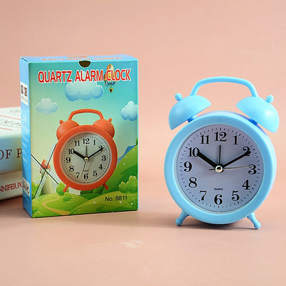 2 PCS Student Bed Small Alarm Clock Desk Alarm Clock, Red, Blue, Beige, Pink - Shello's Creative Boutique