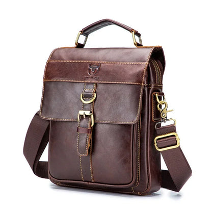 BUFF CAPTAIN 302 First-Layer Cowhide Men Casual Shoulder Bag Leather Retro Briefcase - Shello's Creative Boutique