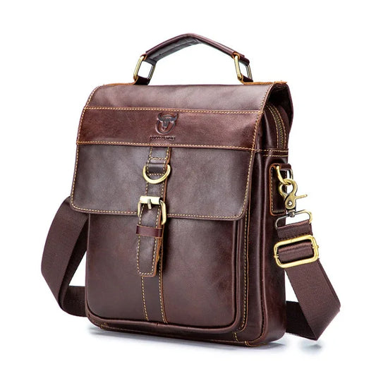 BUFF CAPTAIN 302 First-Layer Cowhide Men Casual Shoulder Bag Leather Retro Briefcase - Shello's Creative Boutique