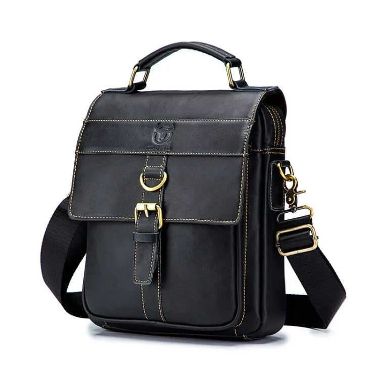 BUFF CAPTAIN 302 First-Layer Cowhide Men Casual Shoulder Bag Leather Retro Briefcase - Shello's Creative Boutique
