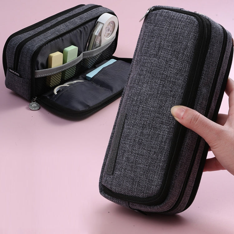 Angoo Double-Open Multi-Layer Pencil Case - Large Capacity Stationery Organizer