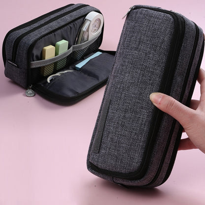 Angoo Double-Open Multi-Layer Pencil Case - Large Capacity Stationery Organizer