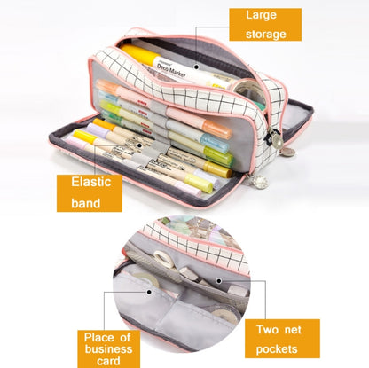 Angoo Double-Open Multi-Layer Pencil Case - Large Capacity Stationery Organizer