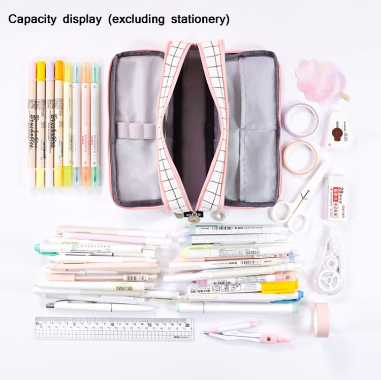 Angoo Double-Open Multi-Layer Pencil Case - Large Capacity Stationery Organizer