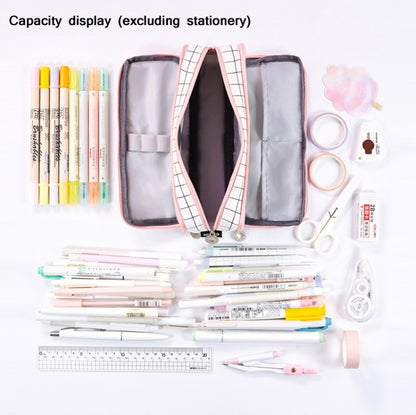 Angoo Double-Open Multi-Layer Pencil Case - Large Capacity Stationery Organizer