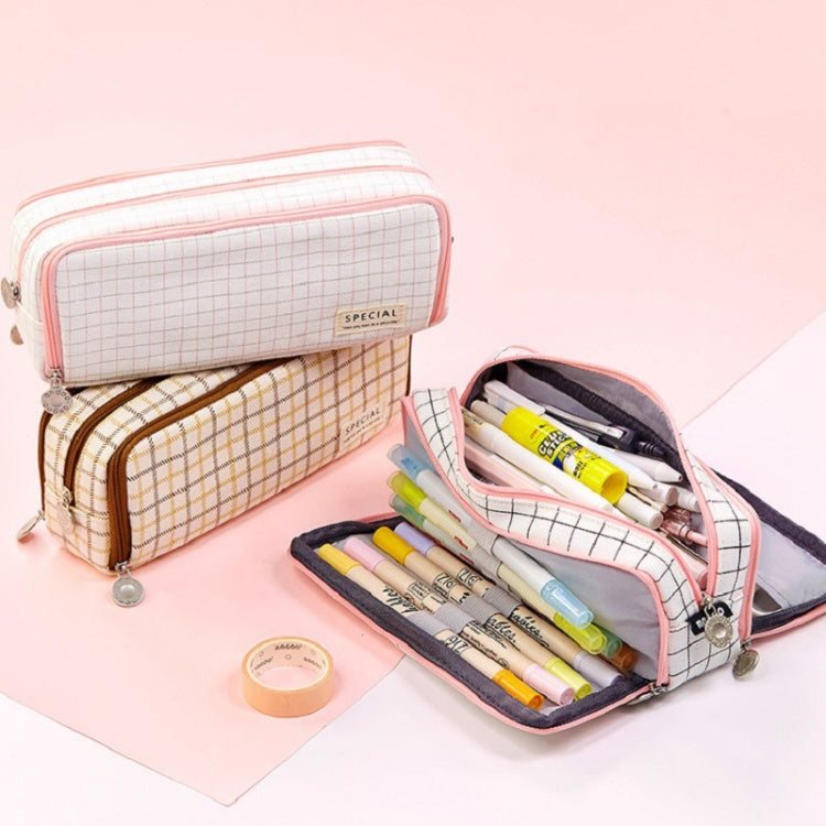 Angoo Double-Open Multi-Layer Pencil Case - Large Capacity Stationery Organizer