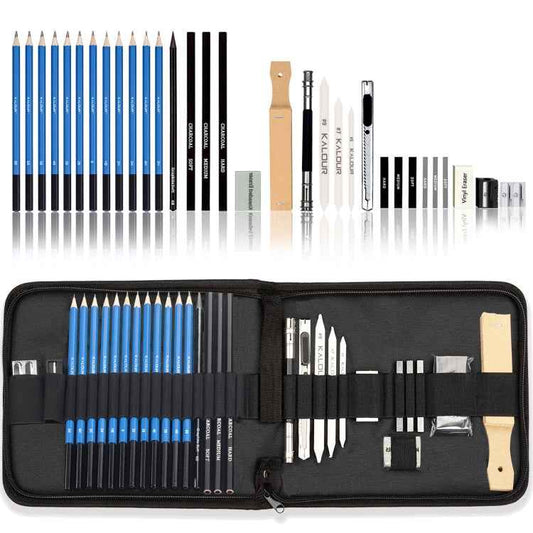 KALOUR 33 in 1 Sketch Pencil Set Beginner Brush Art Supplies