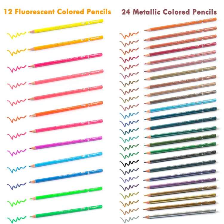Kalour 240 Colors Color Lead Pencil Set Hand Painted Doodle Color Pencil Painting Pencil